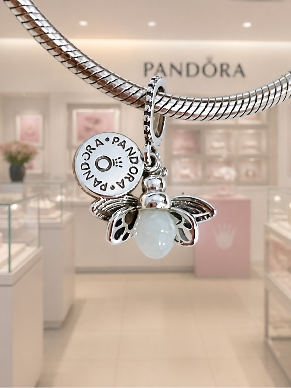 Pandora Glow in the dark Firefly Dangle Charm